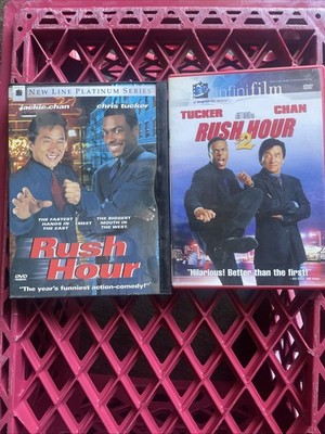 Rush Hour 1 & 2 DVD Bundle Jackie Chan & Chris Tucker Action Comedy Duo Lot
