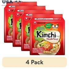 Kimchi Spicy Red Chili Ramyun Noodle Soup 4 Pack Quick Meal Authentic Ramen New