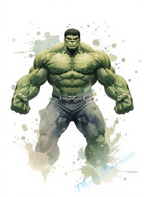 Poster Superheld Comics Aquarell Splash Kunstdruck Dekoration A4 8261