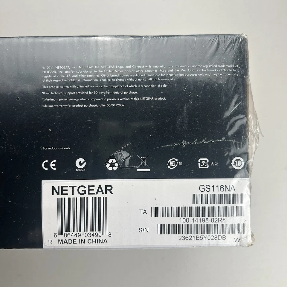 NETGEAR ProSafe Business (GS116) 16-Port Gigabit Ethernet Switch Unmanaged NIB - Image 3 of 4