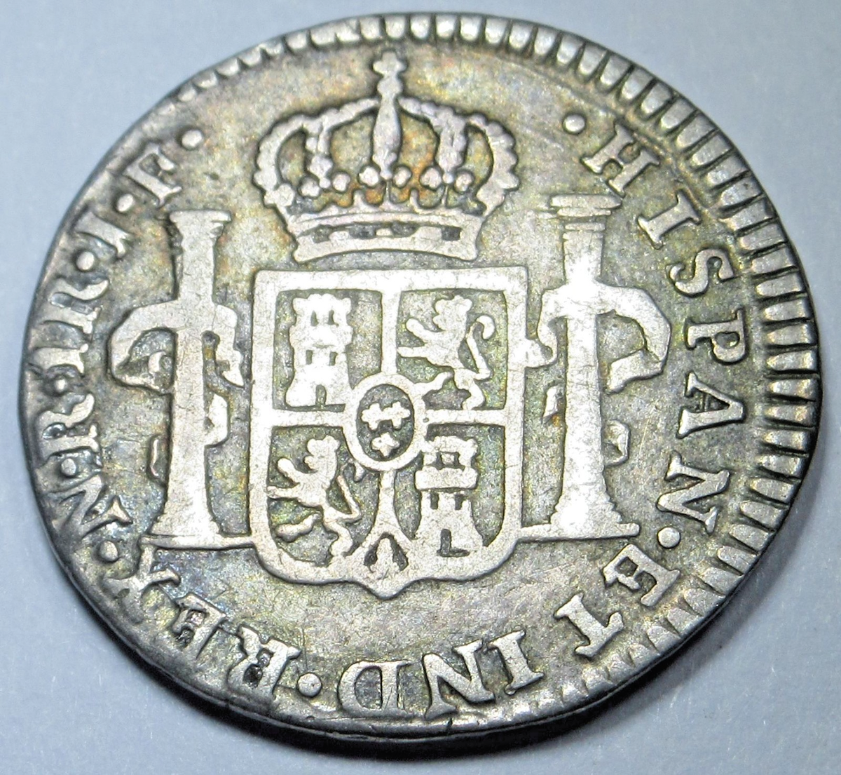1812 NR-JF Colombia Silver 1 Reales Antique Rare Spanish Colonial