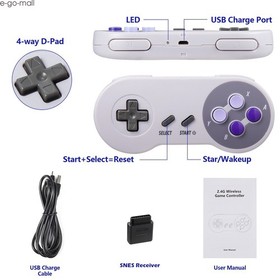2.4G Wireless SNES Gamepad Receiver for Super Nintendo Entertainment System SFC