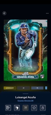 Topps Bunt Cosmic Chrome '25 Luisangel Acuna Green ET Legendary DIGITAL