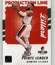 2021-22 Donruss Damian Lillard Production Line #6 Portland Trail Blazers