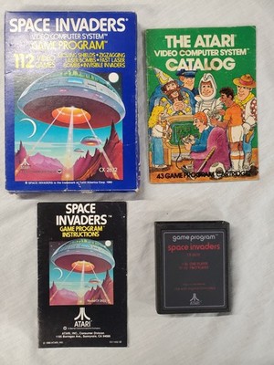 SPACE INVADERS - Vintage Atari 2600 - CX2632 Complete In Box Tested And Working