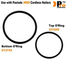 Replacement Top Fan O-Ring 321650 + Bottom O-Ring 013743 for Paslode IM90i