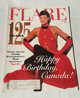 linda evangelista red dress Linda Evangelista presenting a red John Galliano dress in the colors... News Photo