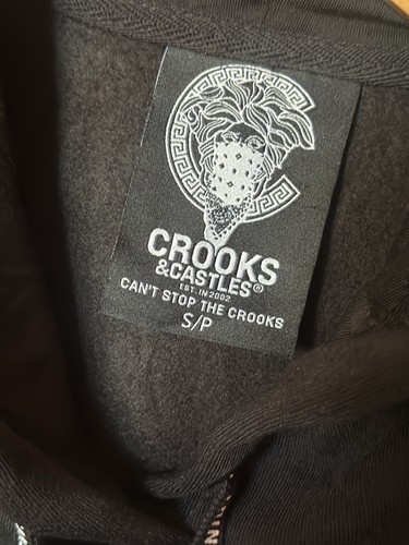 CROOKS & CASTLES BLACK HOODIE Size SMALL NWT - Picture 4 of 10