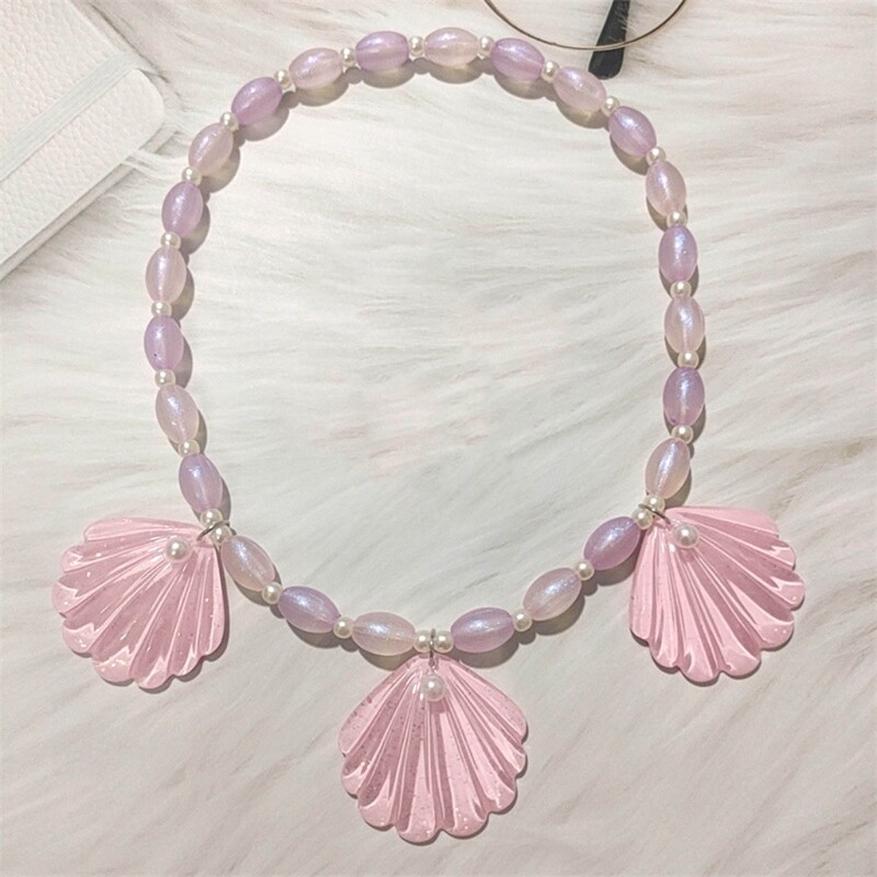 Mermaids Theme Cosplay Necklace Dangle Earrings for Girl Princess Beach