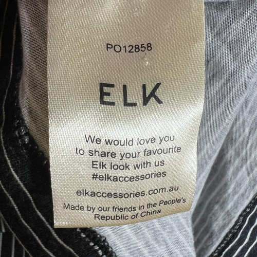 ELK Singlet Tank Womens Size 8 Black & White Striped Soft Lyocell Bamboo Blend - Picture 4 of 8