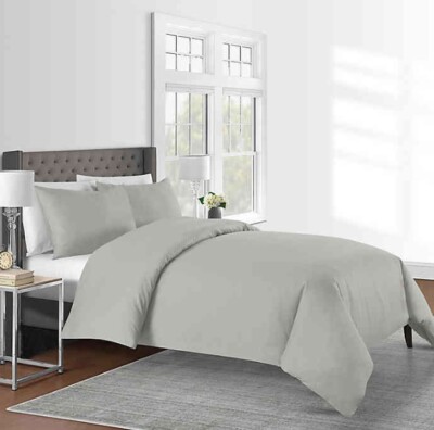 625 Thread Count Bed Bath Beyond Queen King Duvet 2 Shams Silver Gray New 625 Thread Count Bed Bath Beyond, King Size Duvet Bed Bath And Beyond