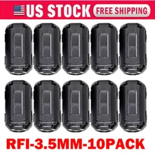 10x 3.5mm Ferrite Beads Clip-on Ring Core RFI EMI Noise Filter Clamp Choke Coil