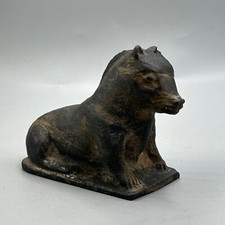 Ancient Roman Greek Black Stone Animal Carved Figure