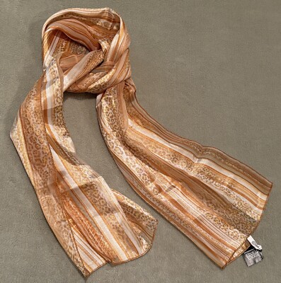 Bijoux Terner Leopard Print Scarf Womens Fashion 13 X 60  New