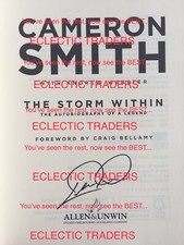 Cameron Smith SIGNED 1/1 HB book 'The Storm Within'. Melbourne NRL Australia