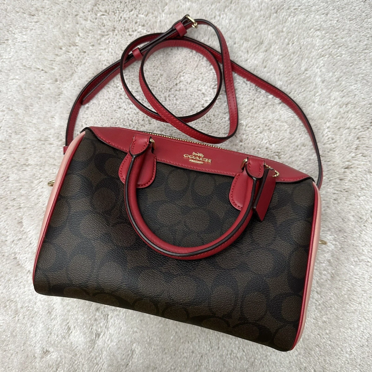 COACH MINI BENNETT SATCHEL IN COLORBLOCK SIGNATURE CANVAS F68100
