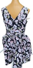 AMERICAN RAG CIE Floral Fit  Flare Sleeveless Midi Dress Women  s Size M