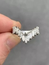 2Ct Marquise Cut Diamond Lab-Created Women's Wedding Ring 14K White Gold Plated