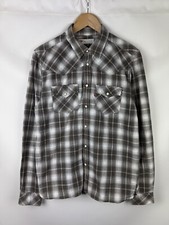 Levis Men  s Vintage Checked Western Long Sleeve Button Up Shirt Size M