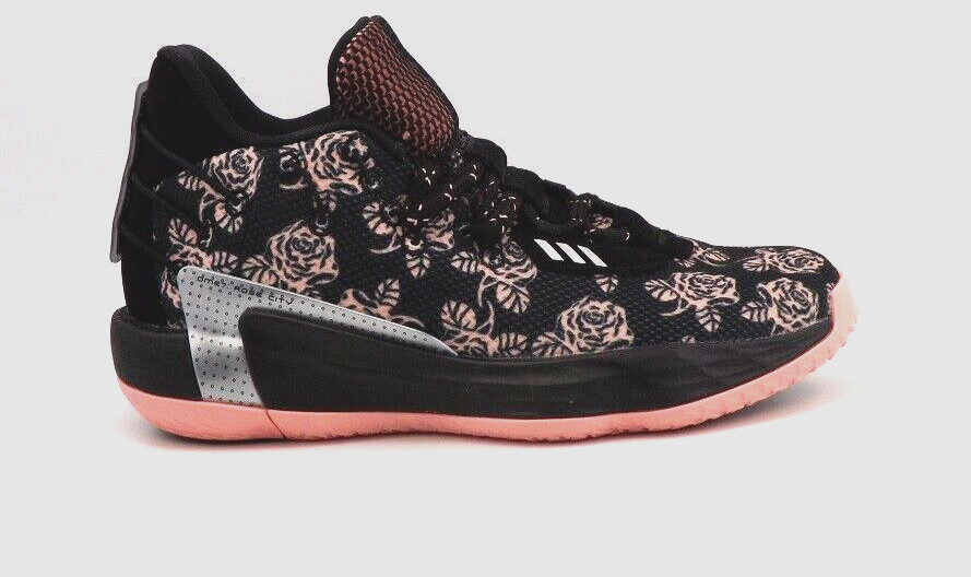 Adidas Dame 7 J Rose City  FZ5453 Size 6 Kids Black Glow Pink Basketball Shoes