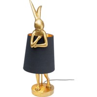 Tischleuchte Lampe Tischlampe Animal Rabbit Gold Schwarz 68 Cm Kare 53470