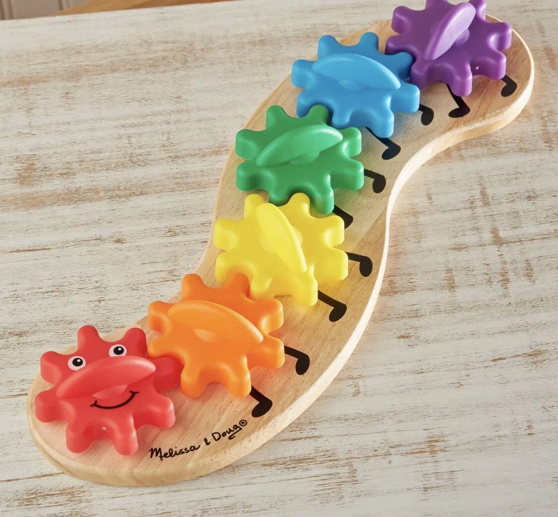Melissa and doug rainbow caterpillar cheap gear toy