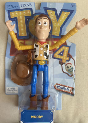 DISNEY PIXAR TOY STORY WOODY Posable Action Cowboy Figure NEW! NIB