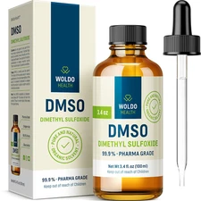 DMSO (Dimethyl Sulfoxide) 99.9% Pharmaceutical Grade 3.38Oz - Glass Bottle wi...
