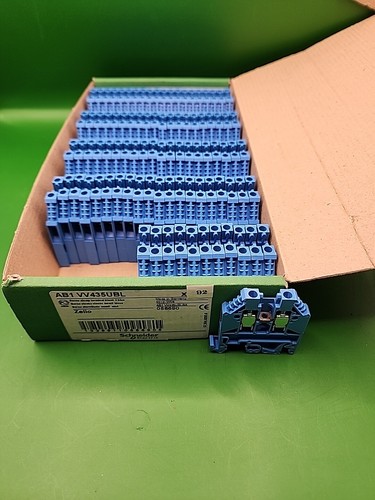 Schneider Electric AB1 VV435UBL Screw Clamp Terminal Block Blue 4 mm 92 pcs NEW - Picture 1 of 3