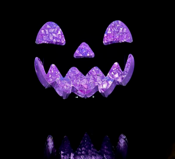 Porte-bougie Citrouille Lumineux Bath & Body Works – Noir/violet, Pour Bougie 3 Mèches, LED, Halloween