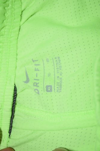 Nike Dri-Fit Youth Size XL Neon Yellow Green Athletic Shorts - Picture 7 of 7