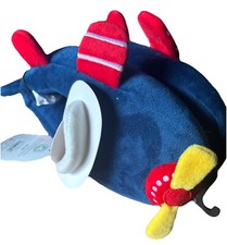 Wonder Nation Slippers Toddler Size 9/10 Airplane Blue Red NEW