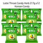 [Lotte Throat Candy ] Herb 217g x12 Refresh Throat - Korean Candy