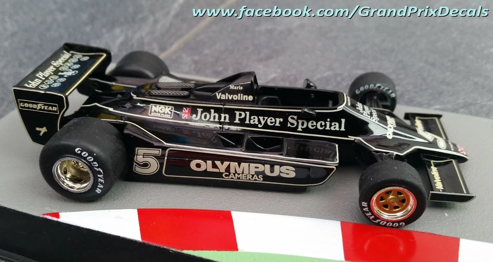 LOTUS 79 1978 Jarier / Peterson Driver Conversion Decals JPS 1/43 scale F1CC IXO - Image 3 of 4