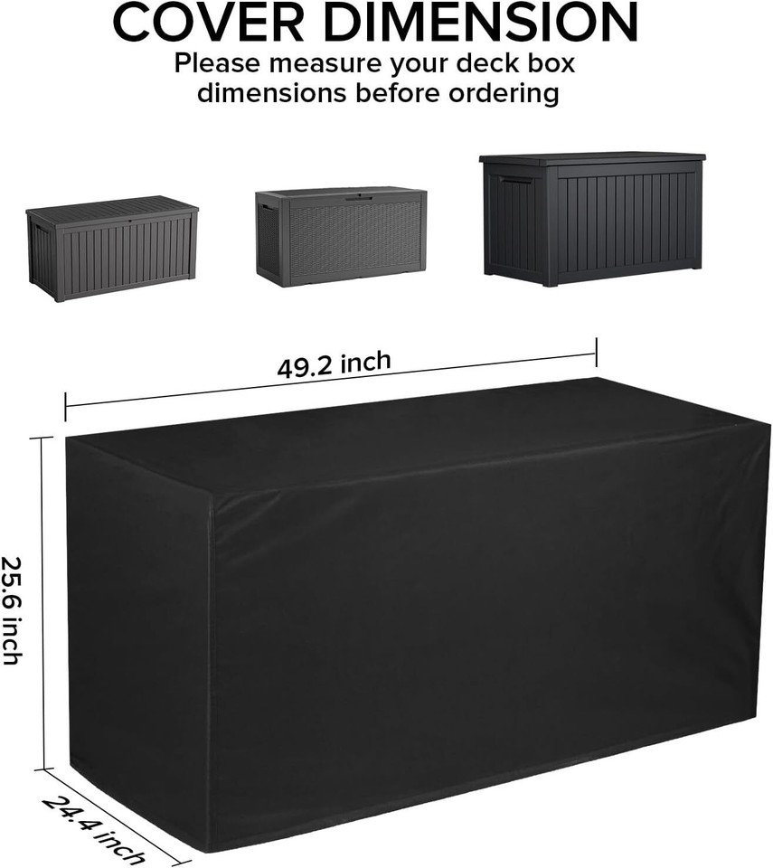 Deck Box Cover Outdoor Storage Box Cover XXL 100 Gallon Deck Box