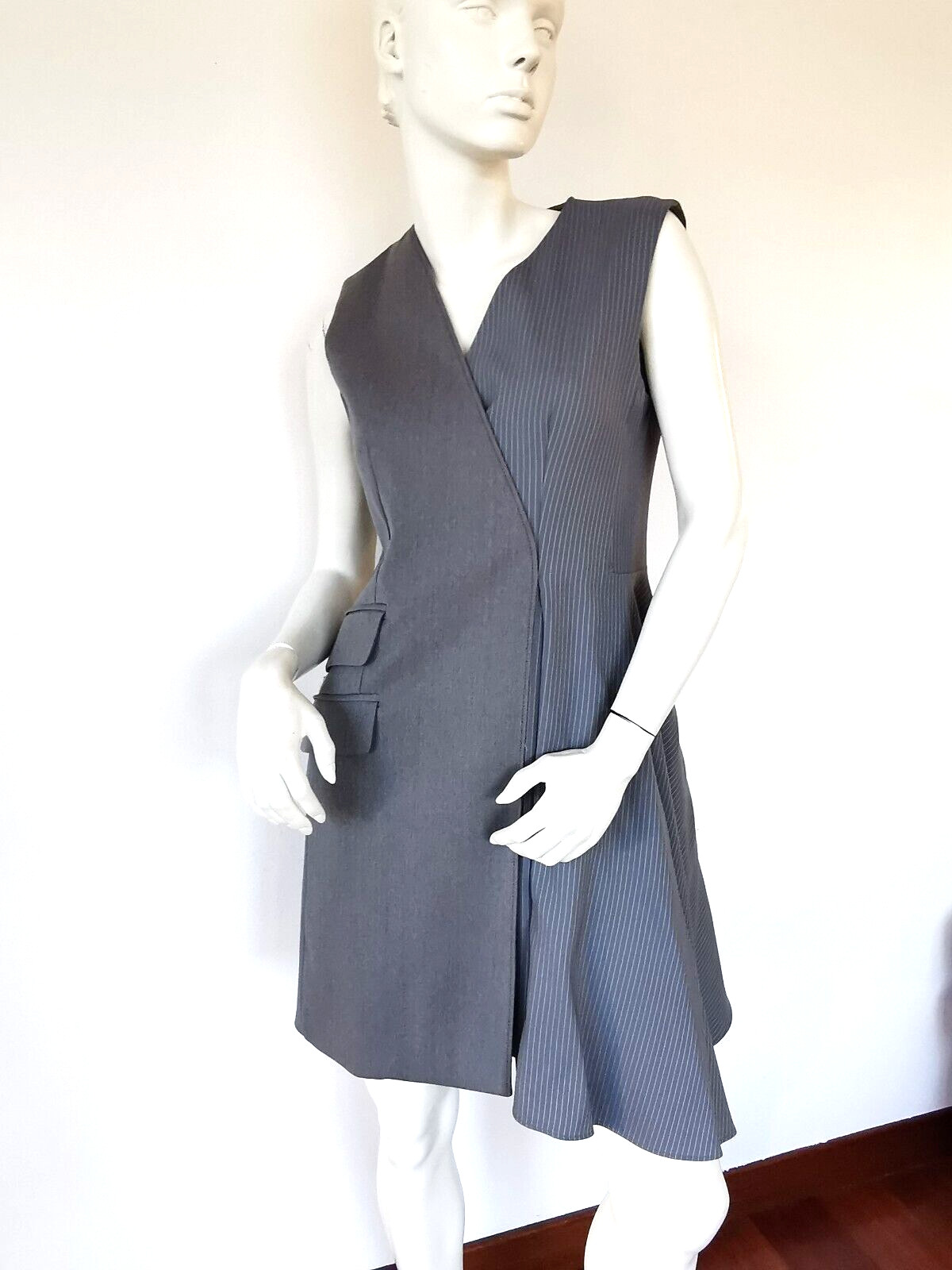 RRP €899🌟 SPORTMAX by Max Mara  WOOL- COTTON  Dress  USA2_ IT36_ DE32_ UK4_FR34 image 6