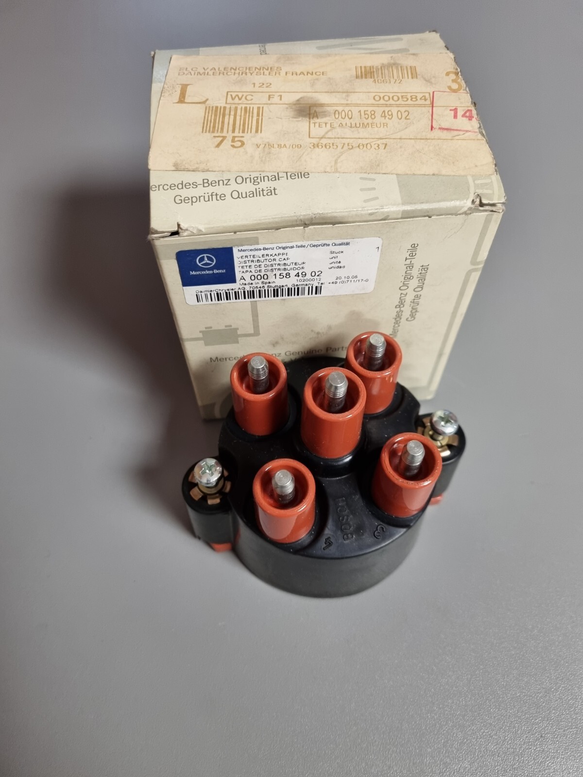 Tête de delco M102 de haute précision en bakélite pour moteur Mercedes d'époque