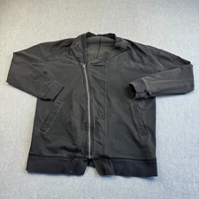 Lululemon Jacket Womens 12 Black Mula Bundle Wrap Asymmetrical Full Zipper Coat