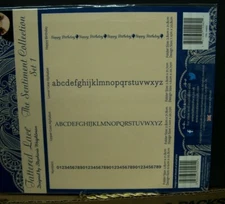 Tattered Lace Sentiment Embossing folders - 4  - SET 1 - Happy Birthday, abc's