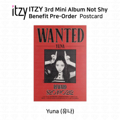 ITZY 3rd Mini Album Not Shy Pre-Order Benefit Postcard Lia Yeji