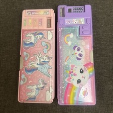 Lot Of 2 Unicorn Multifunction Pencil Case, Pencil Box for Girls