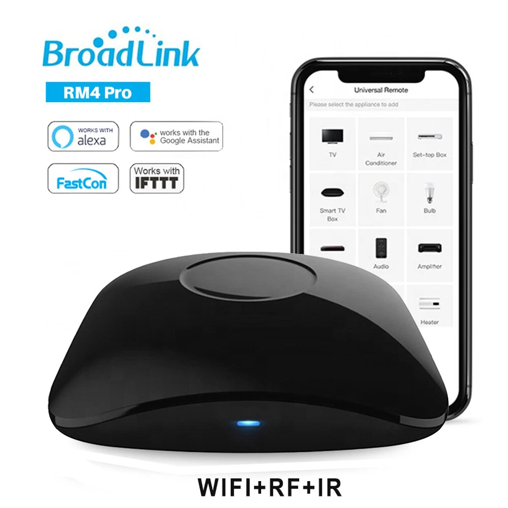 BroadLink RM4 Mini Universal Remote Control IR Wifi Smart Controller HTS2  Temperature Humidity Sensor Works Alexa Google Home