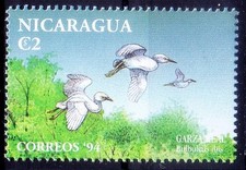 Gray heron, Garza Keal, Water Birds, Nicaragua 1994 MNH 