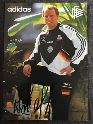 Handsignierte AK Autogrammkarte *BERTI VOGTS* Deutschland DFB WM 1994 USA