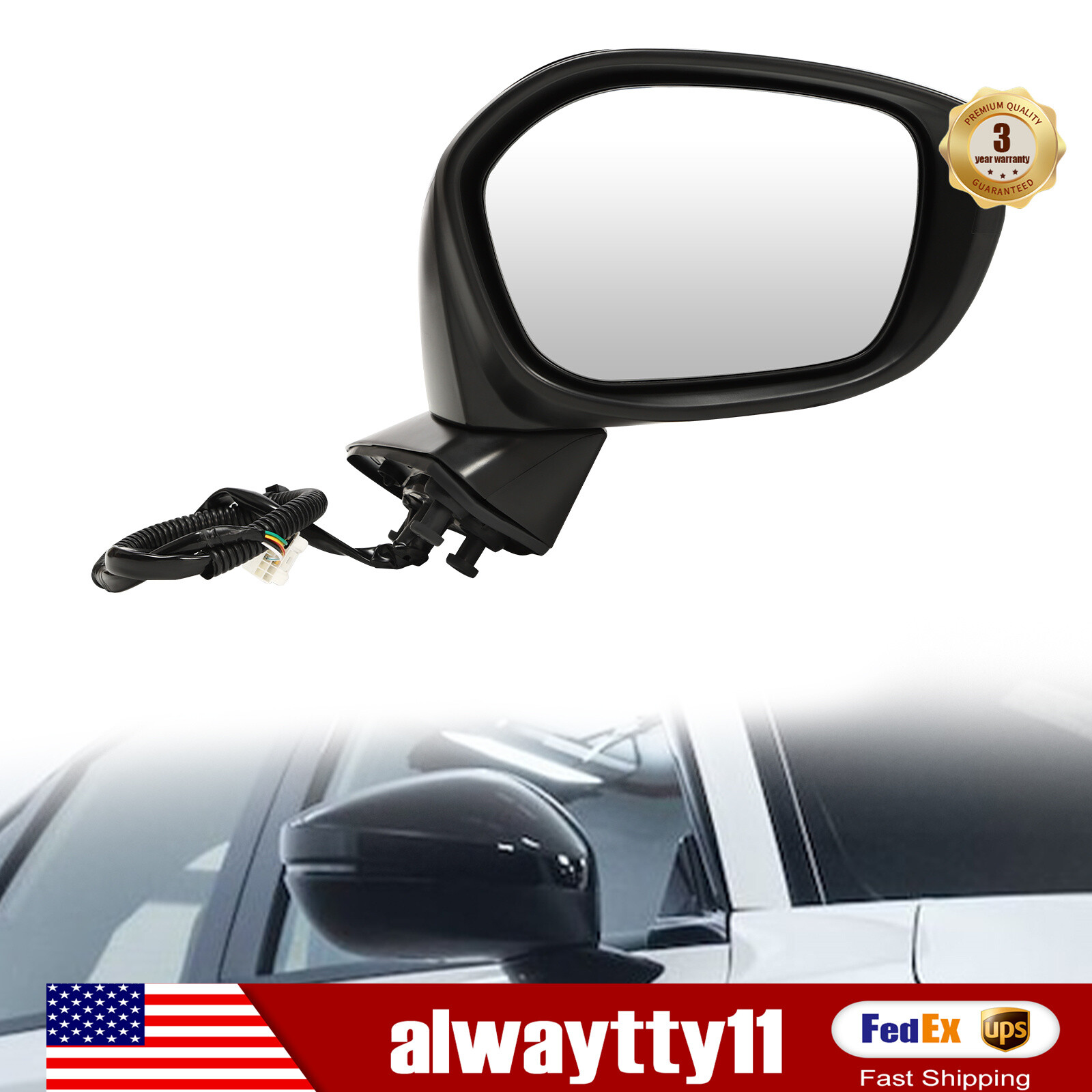 2022-2023 Honda Civic Right Passenger Side Mirror with Blind Spot Assembly