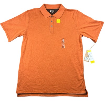 Alpine Design Shirt Short Sleeve Polo Orange Men's Size XXL UPF 30 Golf Tennis