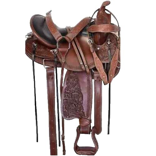 Western Trail Ranch Horse Wade Tree Saddle Roping
