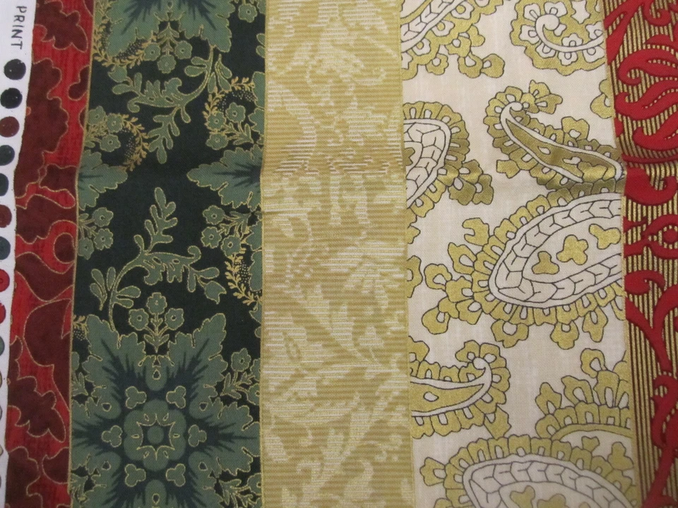 Хлопок FAbric Hoffman грушевое дерево поздравления разноцветный в полоску 1 ярд x 44 - Изображение 3 из 4