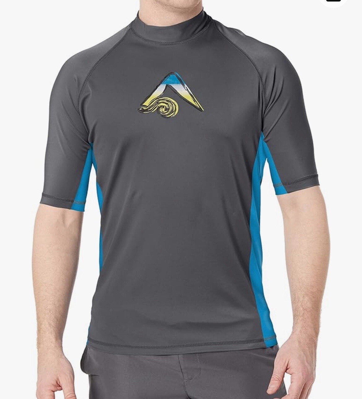 ROXY Rashguard a Maniche Corte con Cuore Intero Maglietta Rash Guard