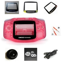 NEW GBA Nintendo Game Boy Advance Replacement Housing Shell Screen Lens Pink 